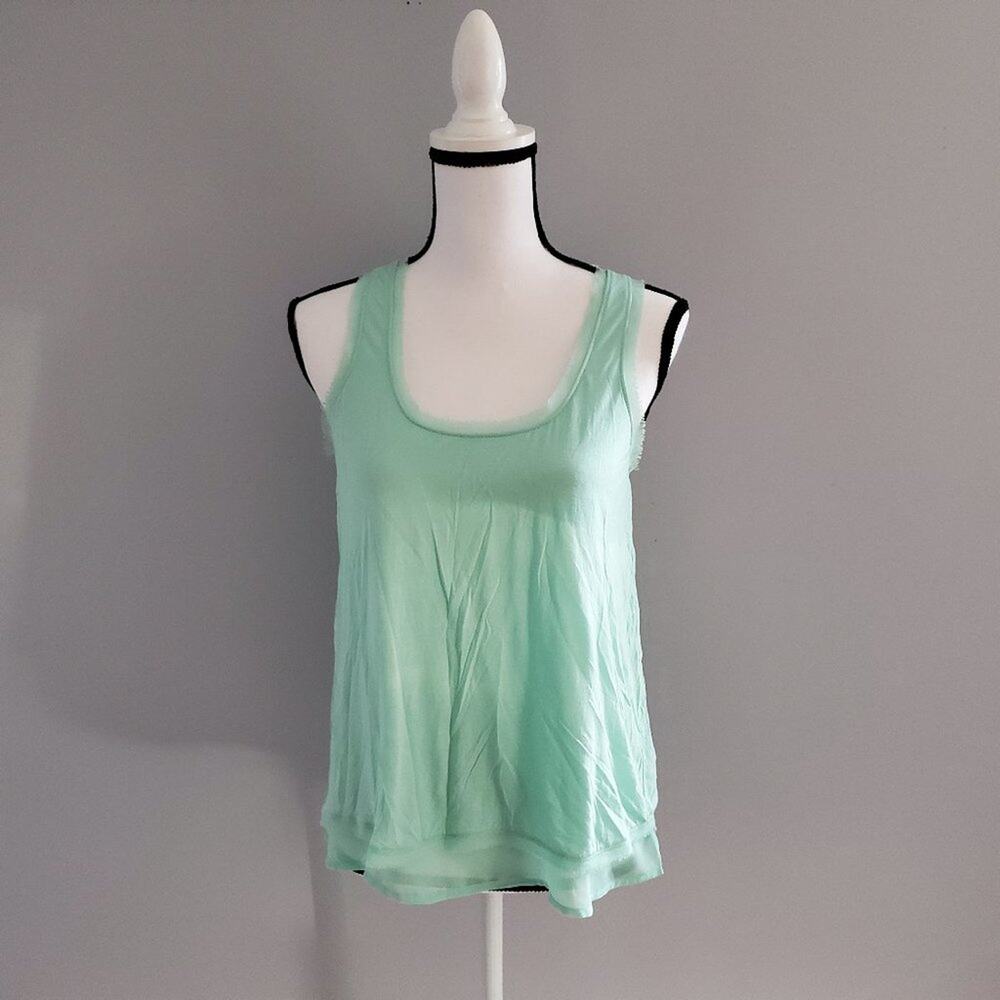 Guess by Marciano Sleeveless Flowy Green Top S Petite